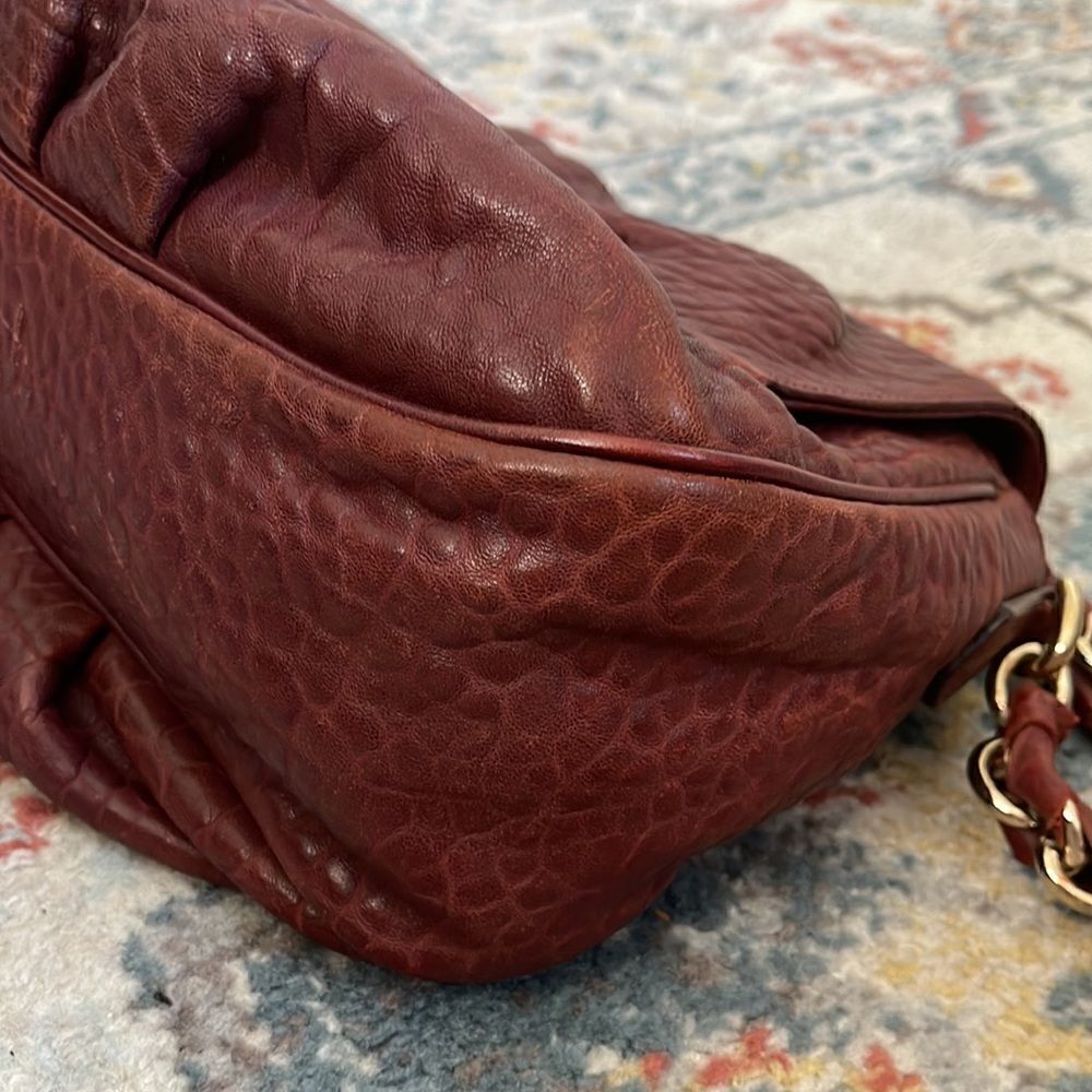 Fendi Mia Flap Bag Burgundy GHW - Picture 7 of 10